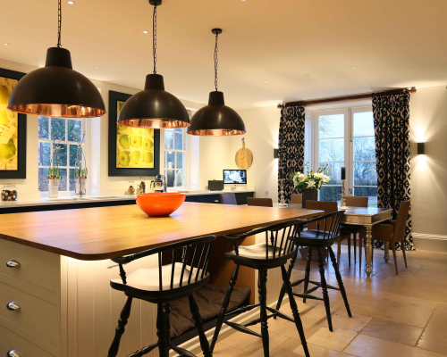 Country kitchen lighting from John Cullen Lighting